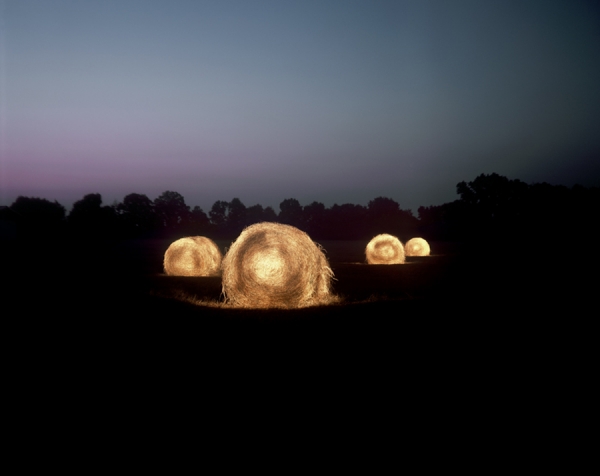 Photograph Christopher Becker Haybales 3 on One Eyeland